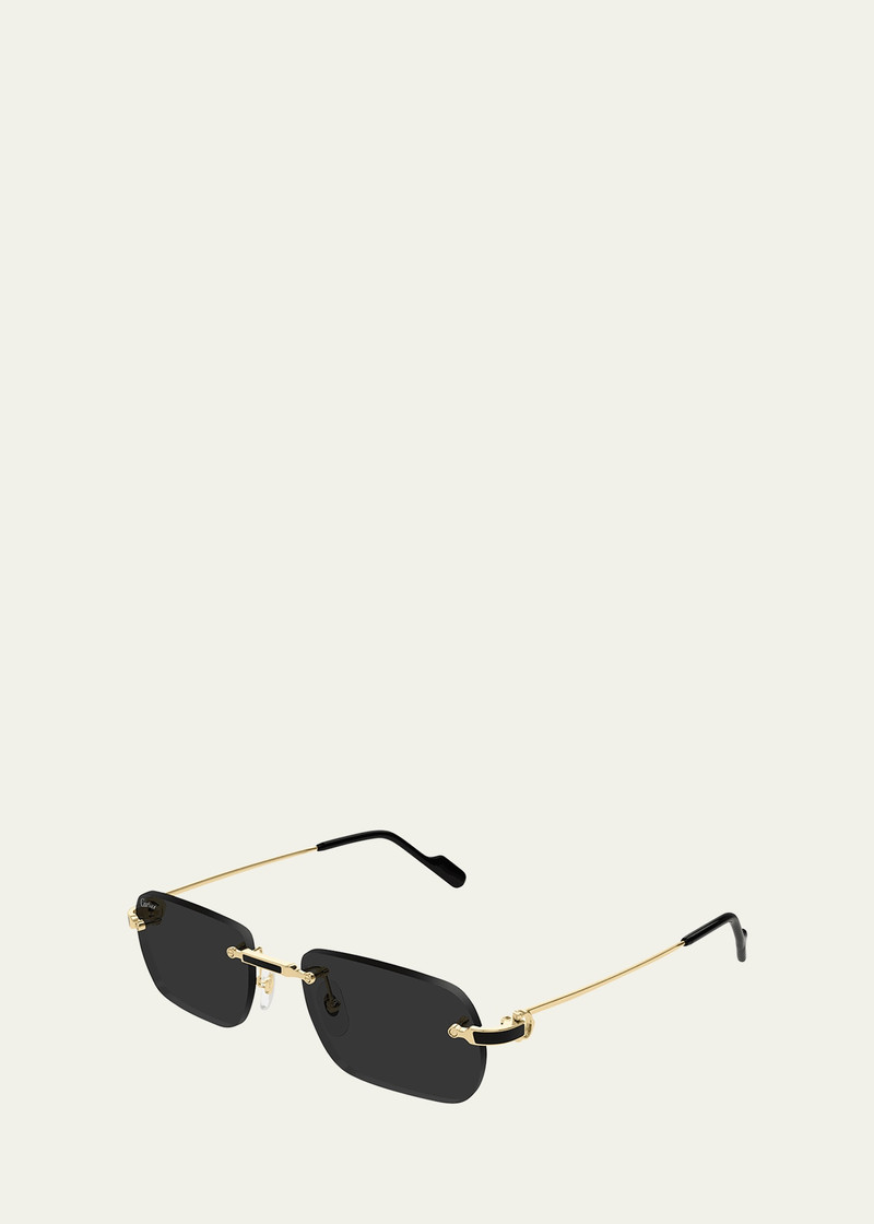 Cartier Men's Nylon and Metal Oval Sunglasses outlook