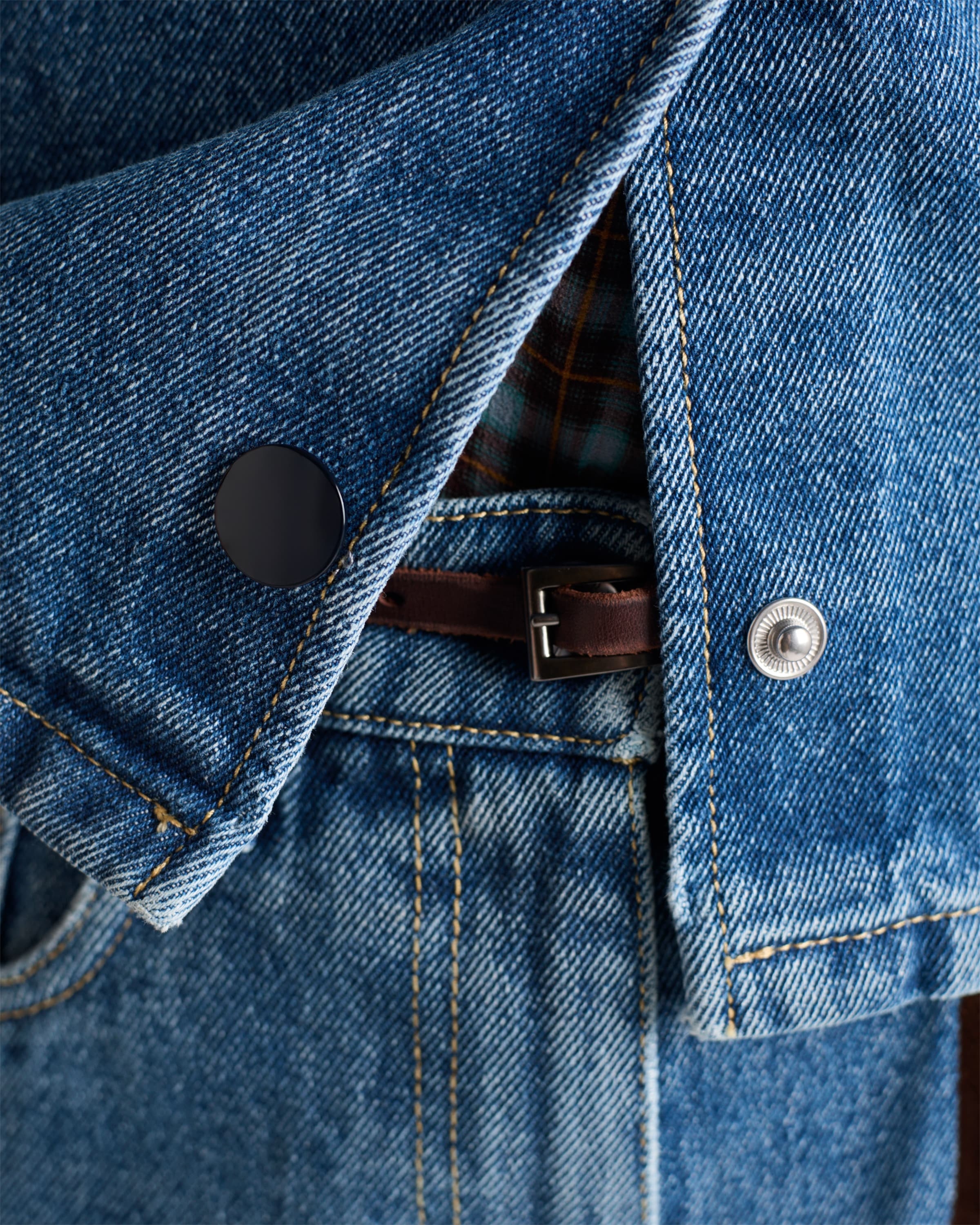 Cropped denim shirt - 4