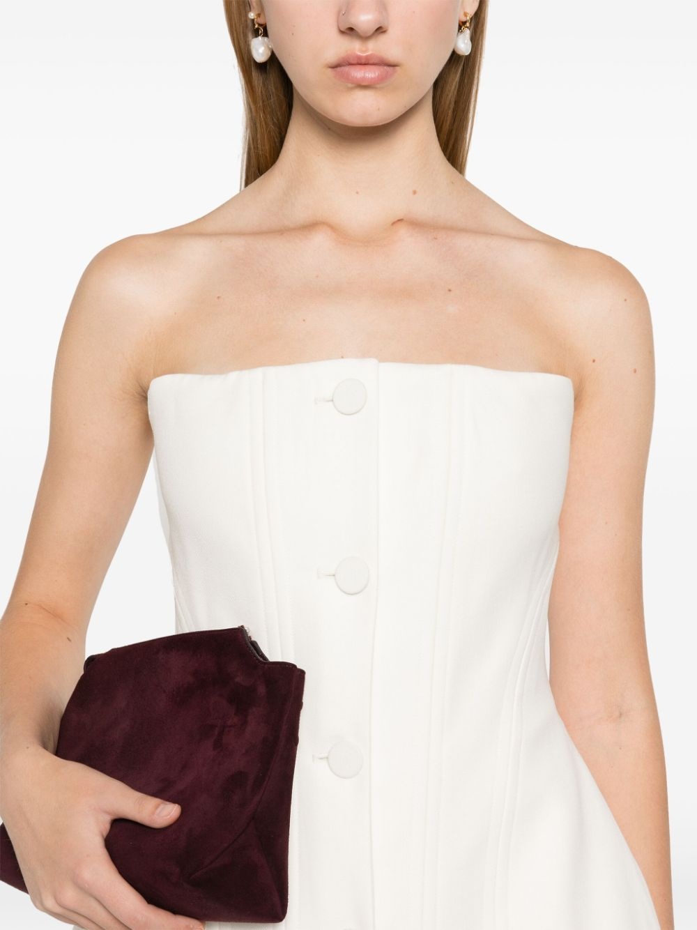 strapless tailored jumpsuit - 5