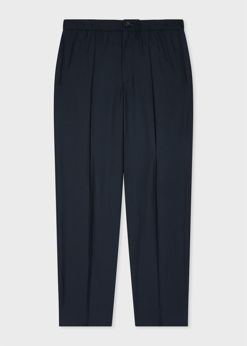 Dark Navy Wool And Cotton-Blend Suit 5