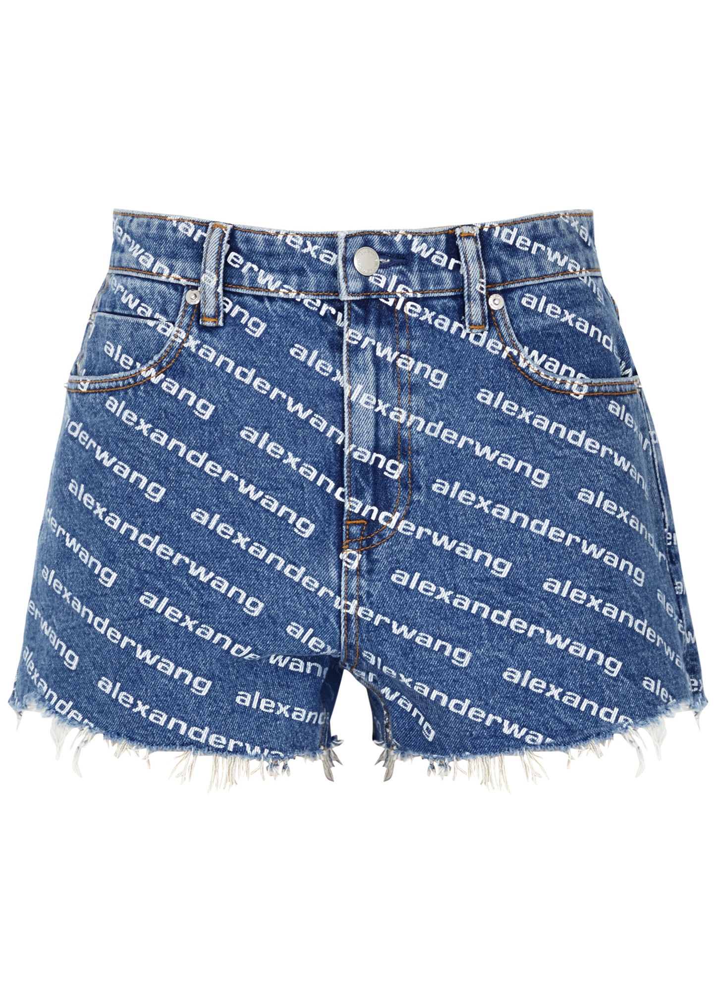 Bite logo-print denim shorts - 1