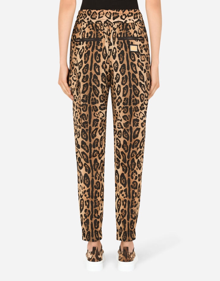 Leopard-print nylon pants - 2