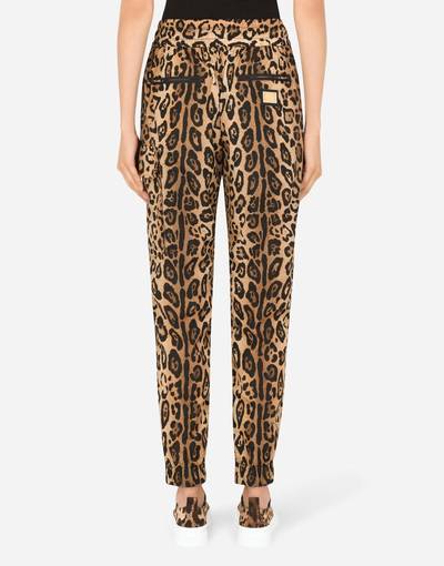 Dolce & Gabbana Leopard-print nylon pants outlook