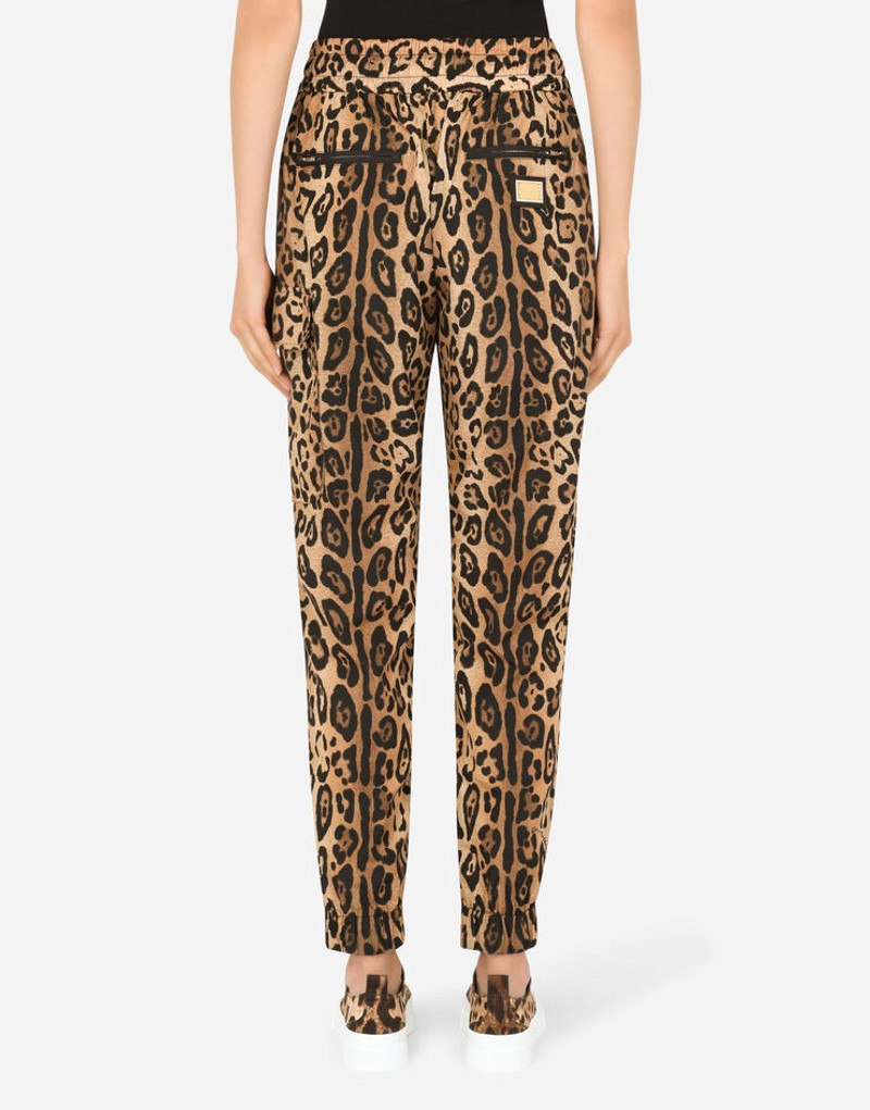 Dolce & Gabbana Leopard-print nylon pants outlook