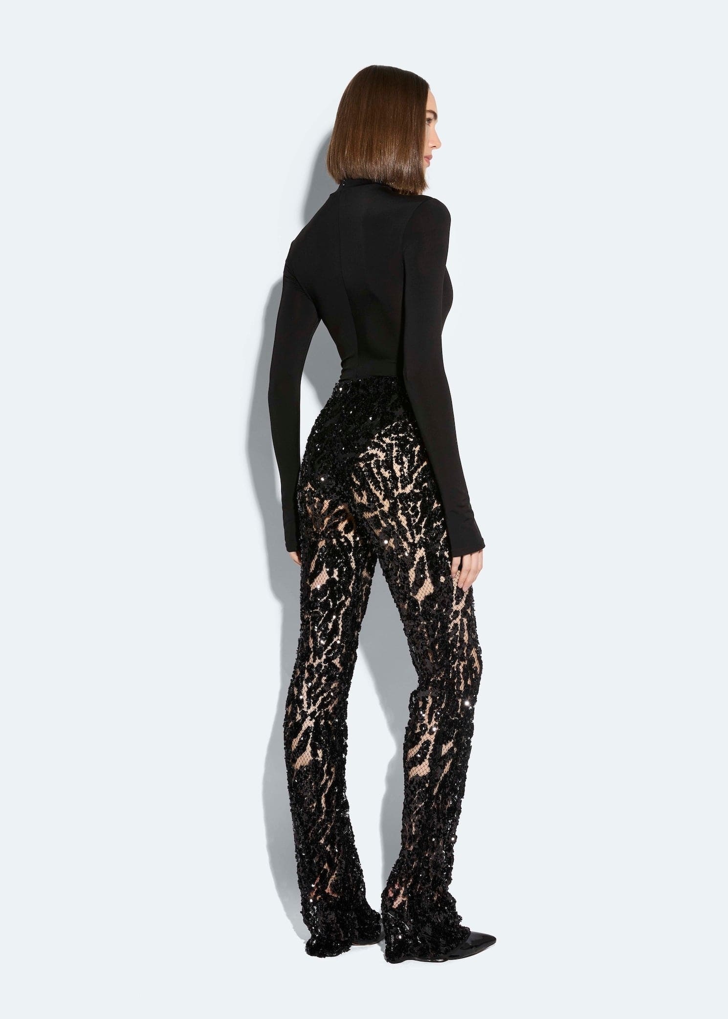 Abstract Sequin Flare Pant - 3