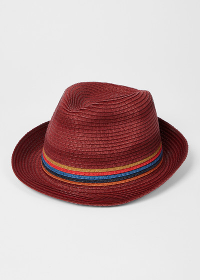 Paul Smith Red 'Artist Stripe' Trilby Hat outlook