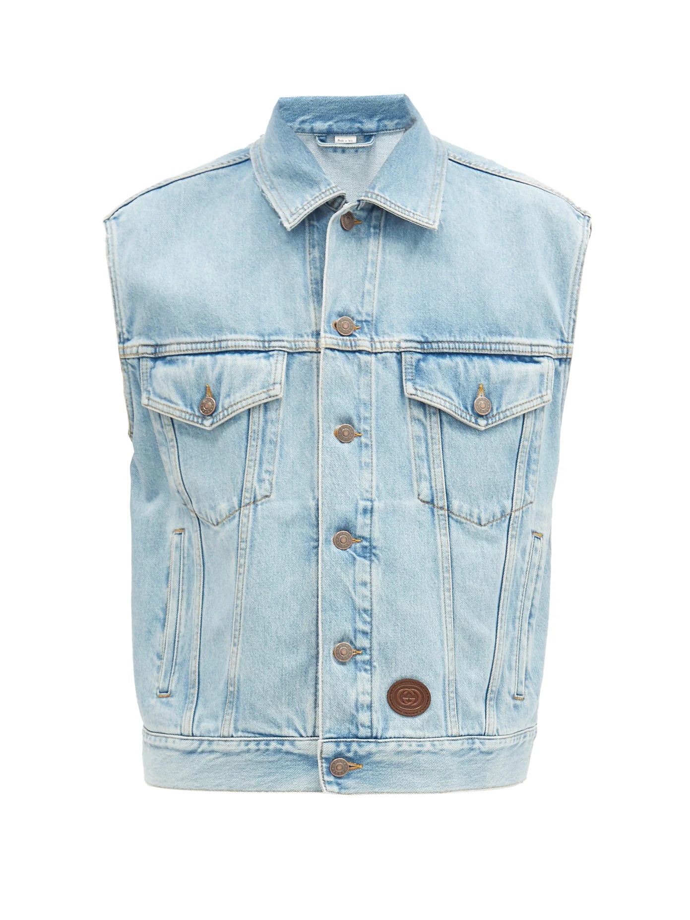 Sleeveless denim jacket - 1