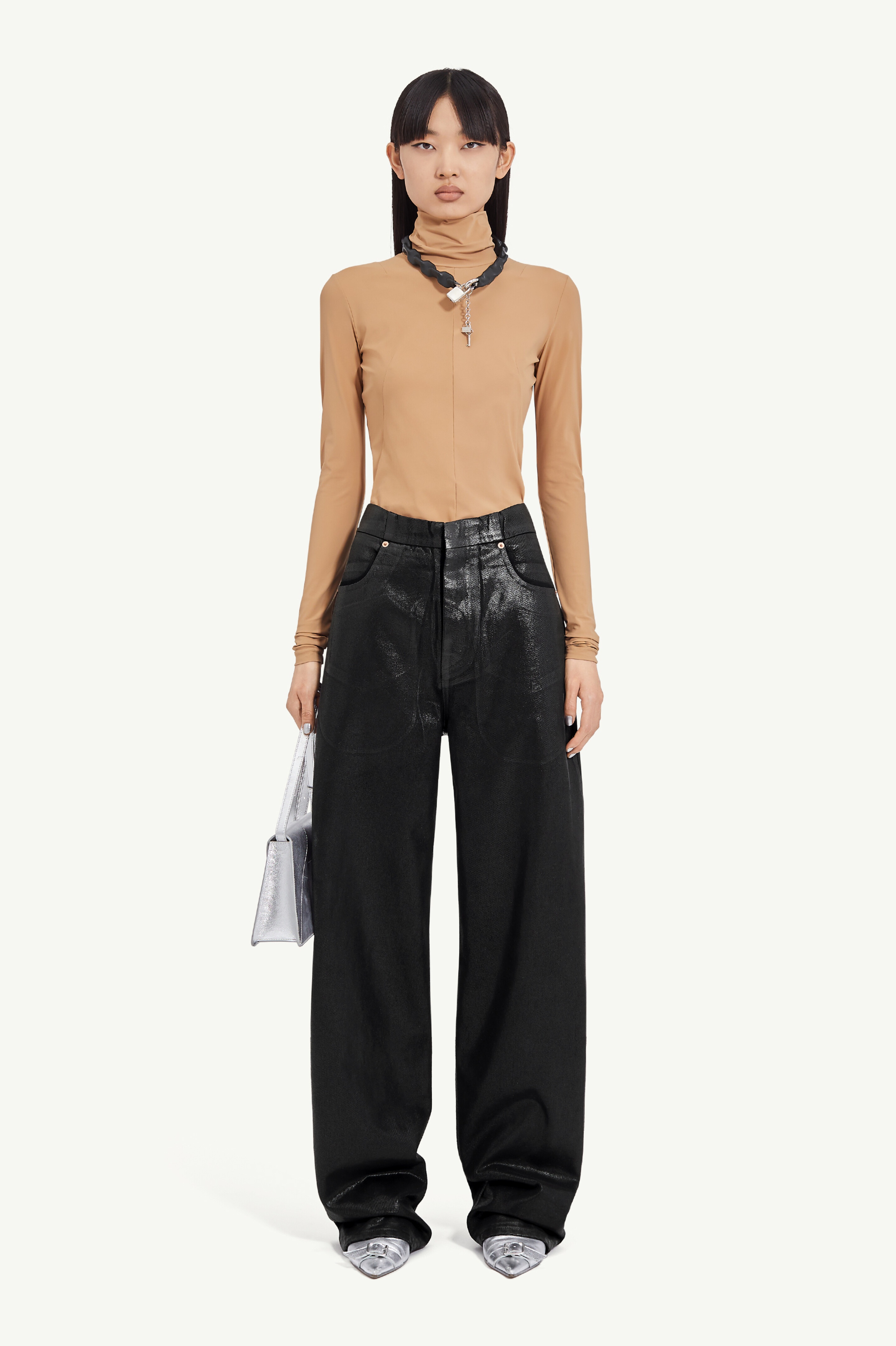 Coated tapered jeans - 2