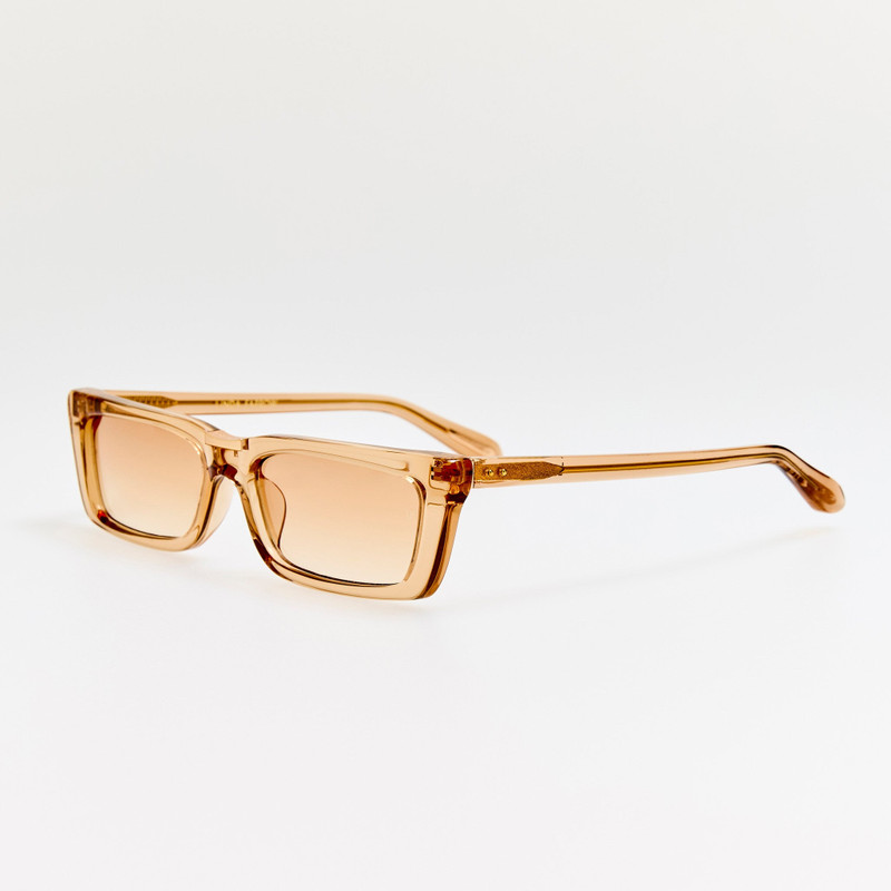 LINDA FARROW Lucia Sunglasses in Honey outlook