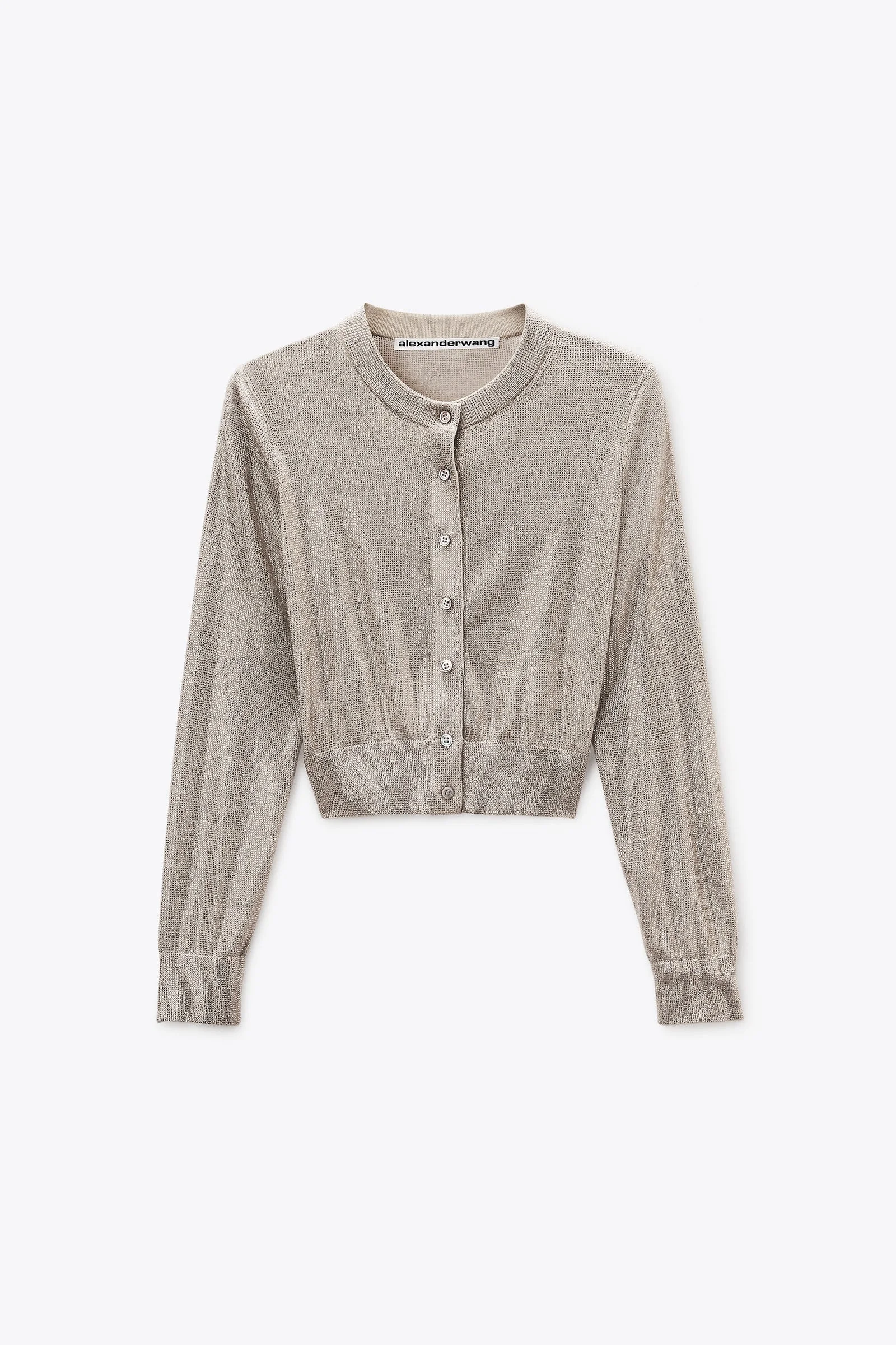 crystal hotfix cropped cardigan - 1