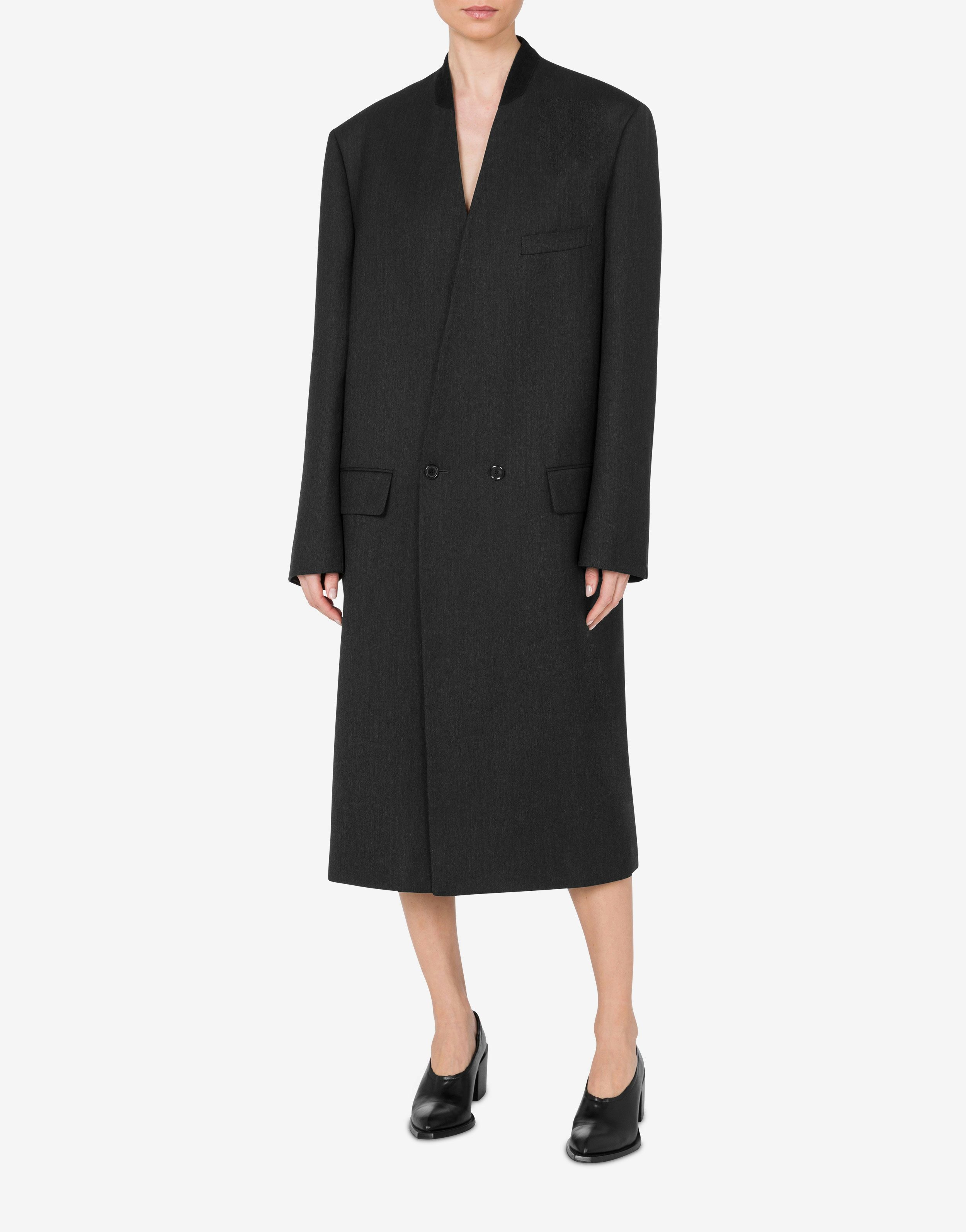 COAT IN DYED WOOLEN CLOTH - 2