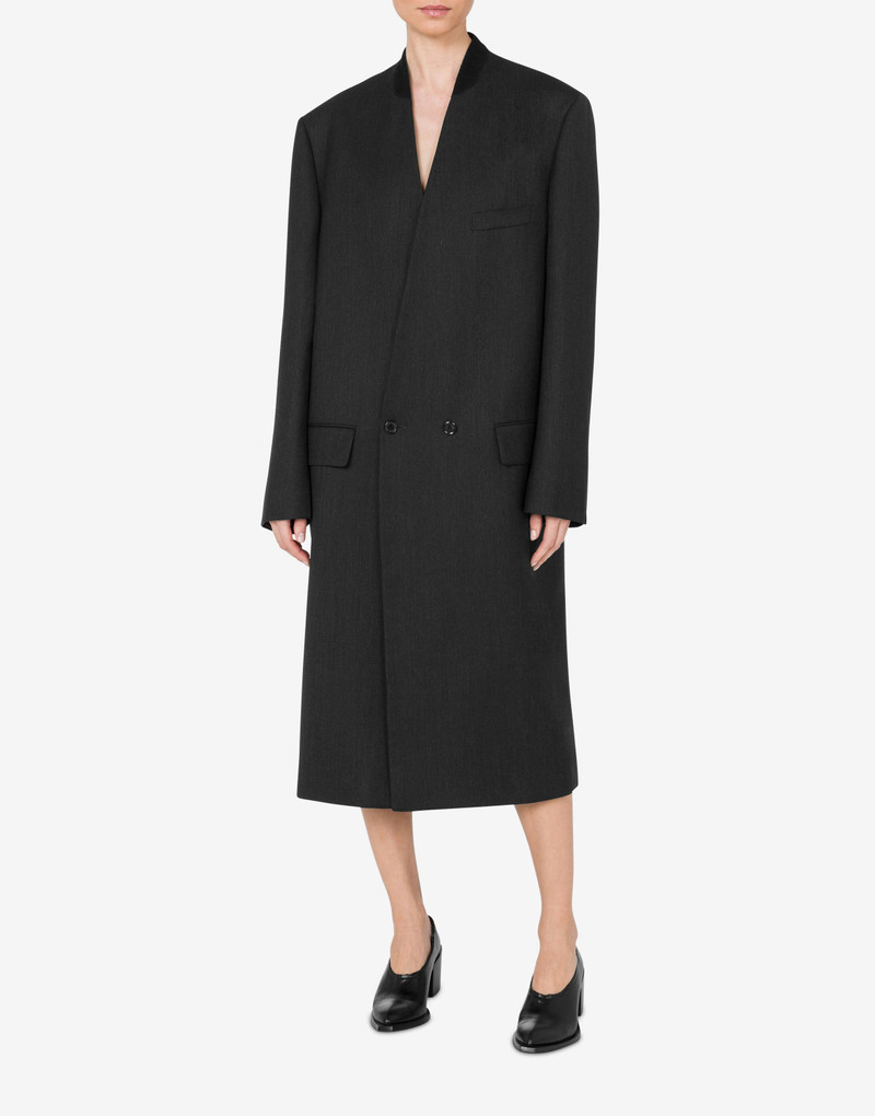 Moschino COAT IN DYED WOOLEN CLOTH outlook