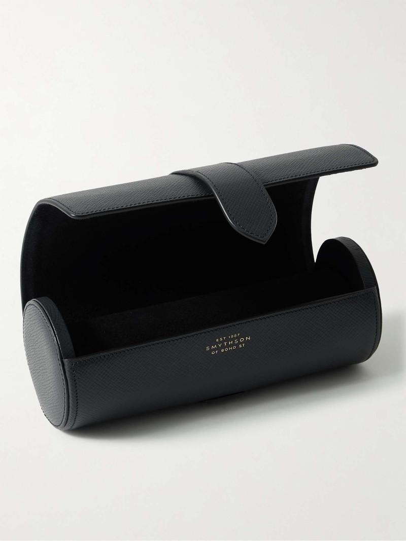 Smythson Panama Cross-Grain Leather Watch Roll outlook