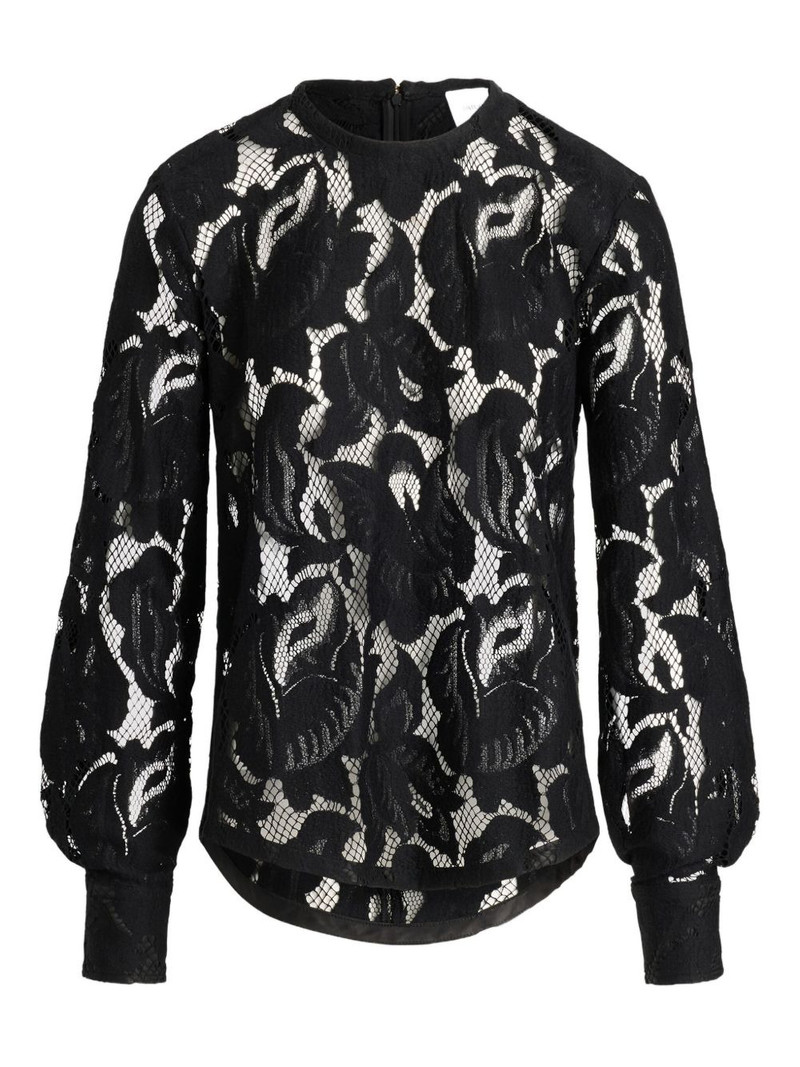 balloon-sleeve lace top 1