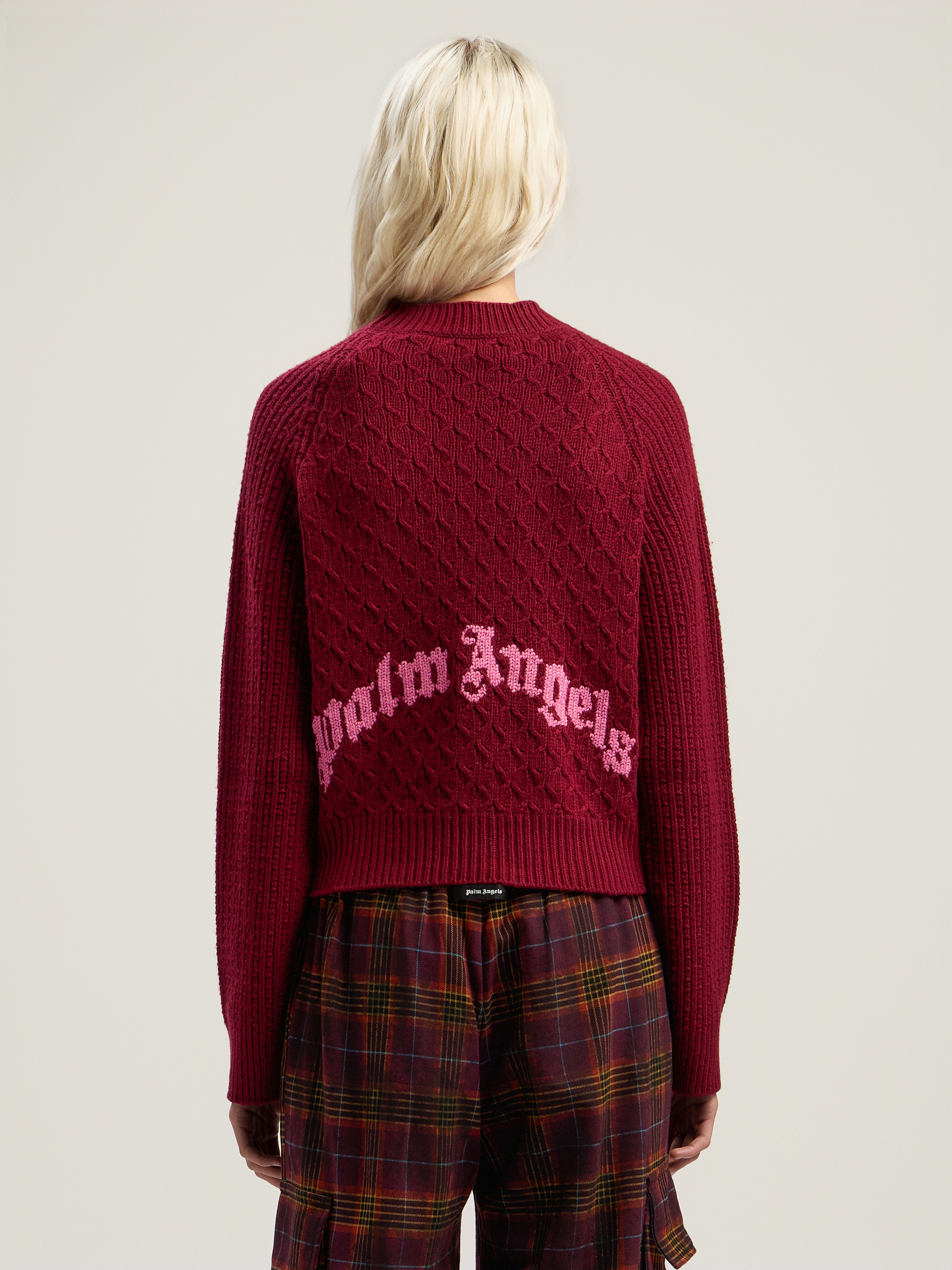 Curved Logo Ribbed Sweater - 4