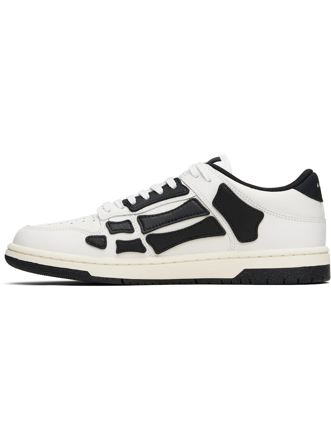 Black & White Skel Top Low Sneakers - 3