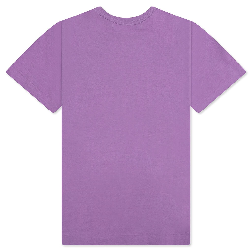 COMME DES GARCONS PLAY WOMEN'S SMALL HEART T-SHIRT - PURPLE - 2
