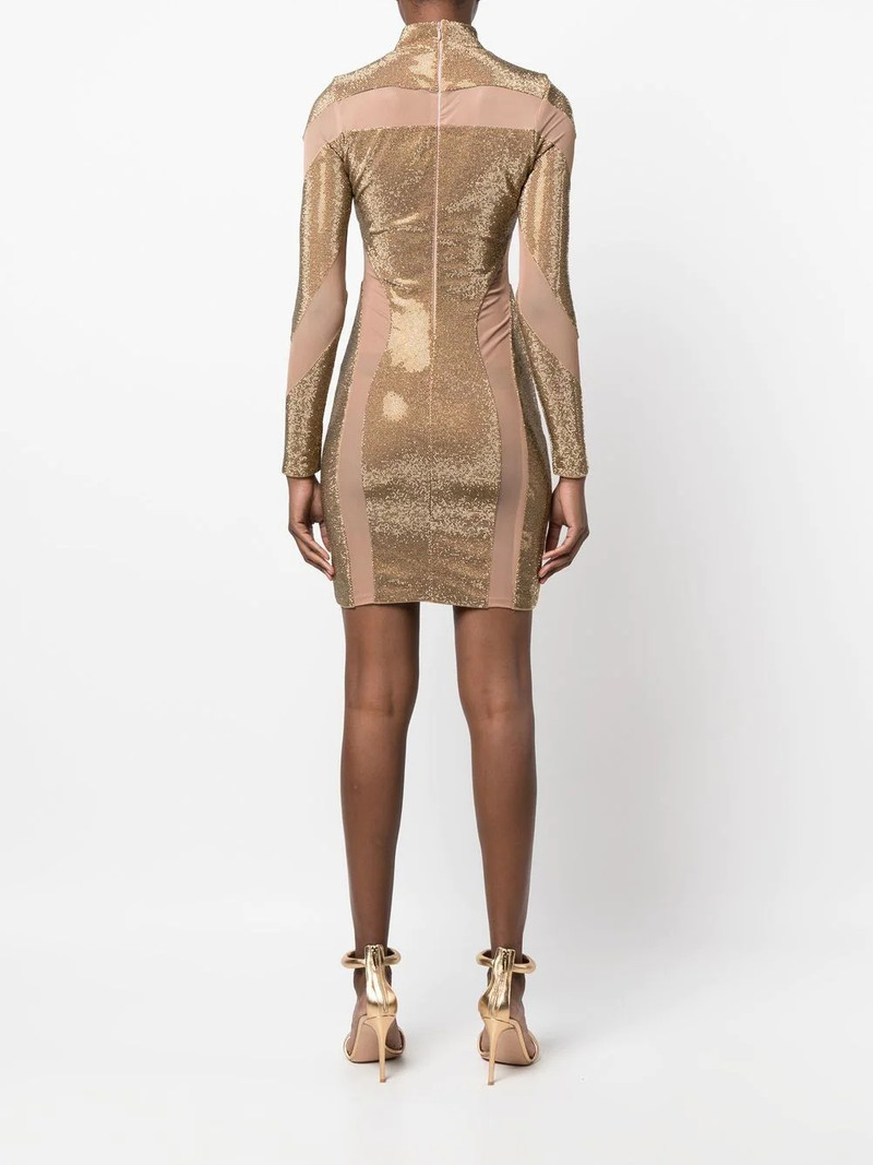 crystal-embellished panelled dress 4