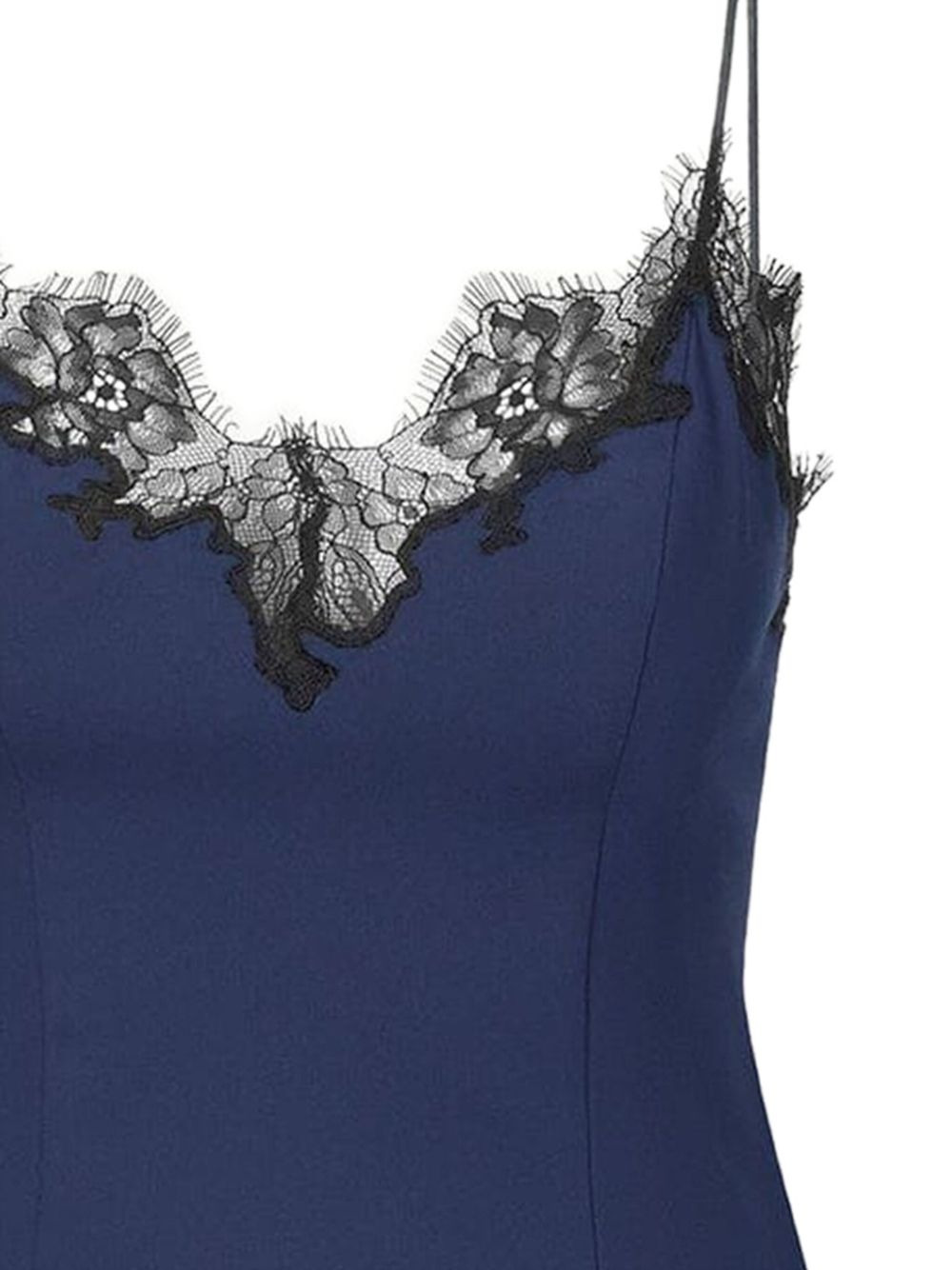 lace-trimmed slip mini dress - 2