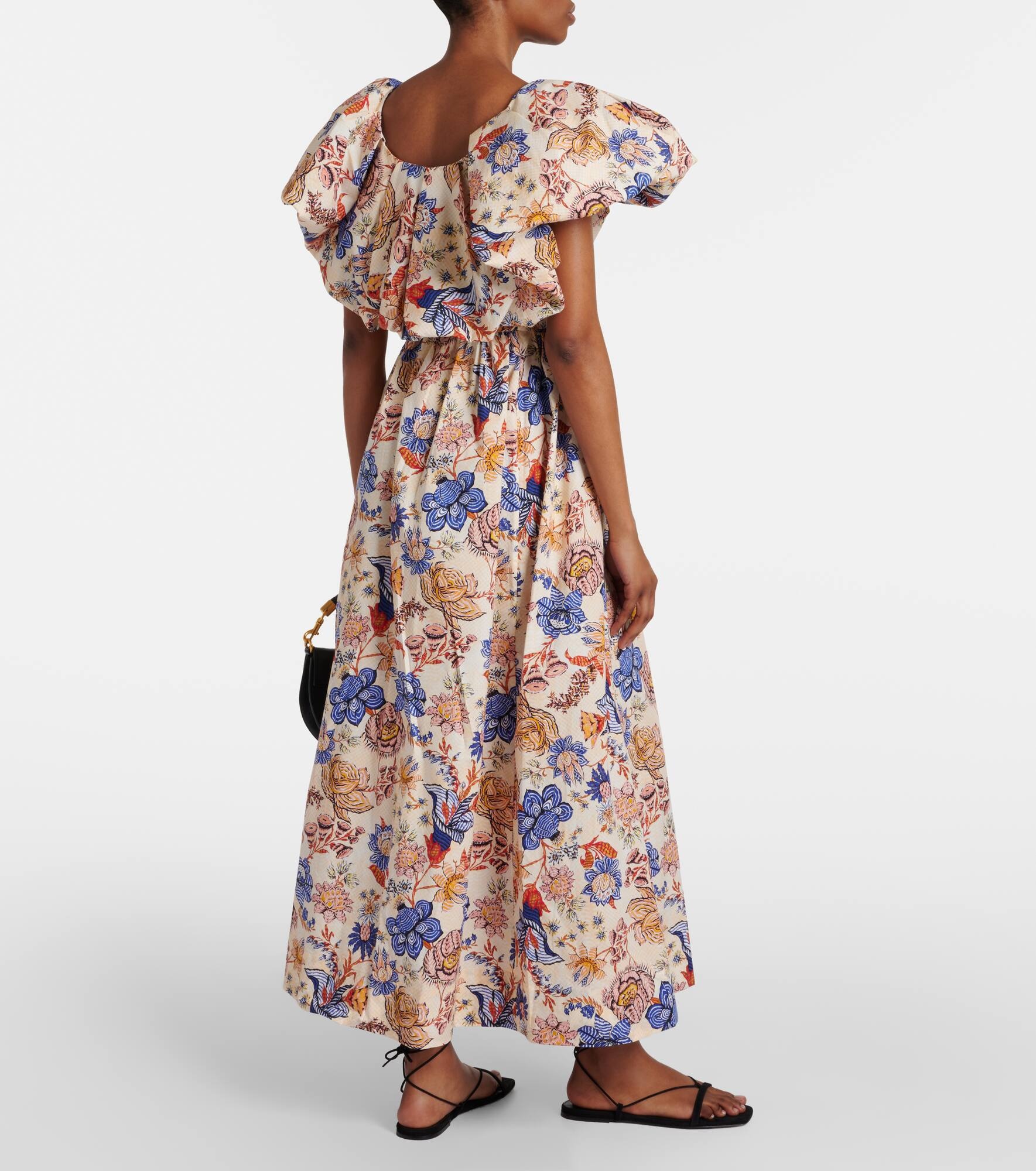 Francesca floral cotton poplin midi dress - 3