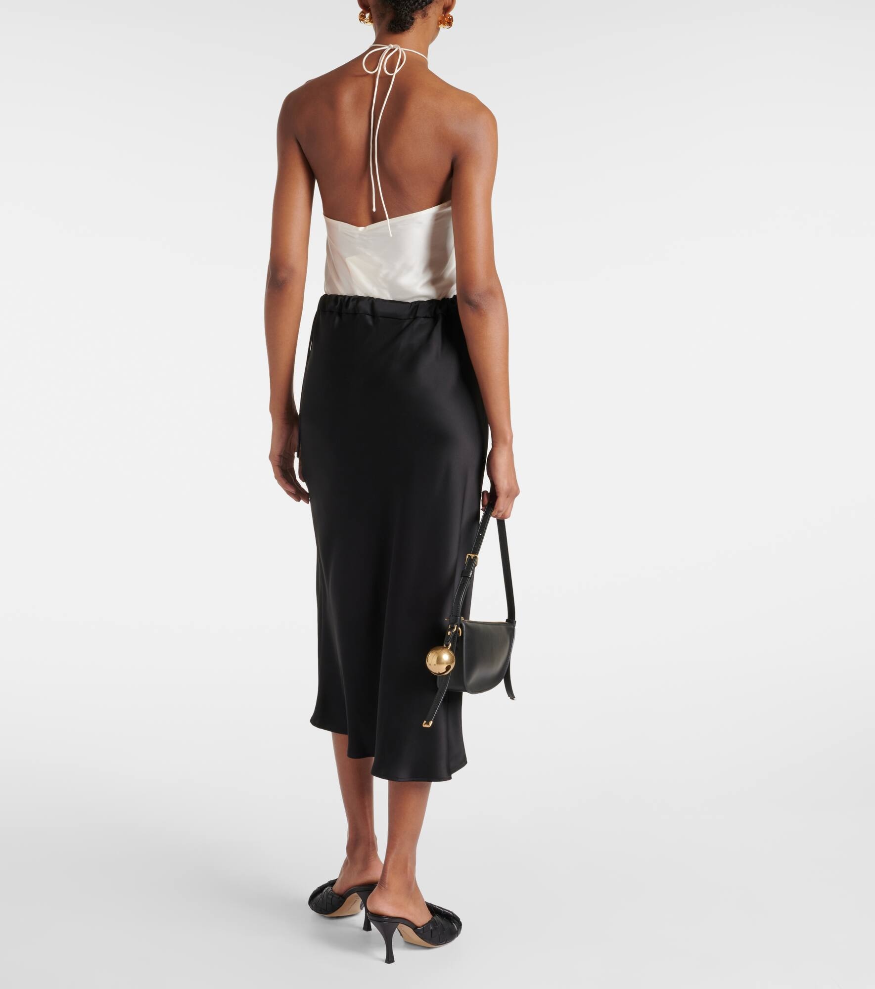 Editore satin midi skirt - 3