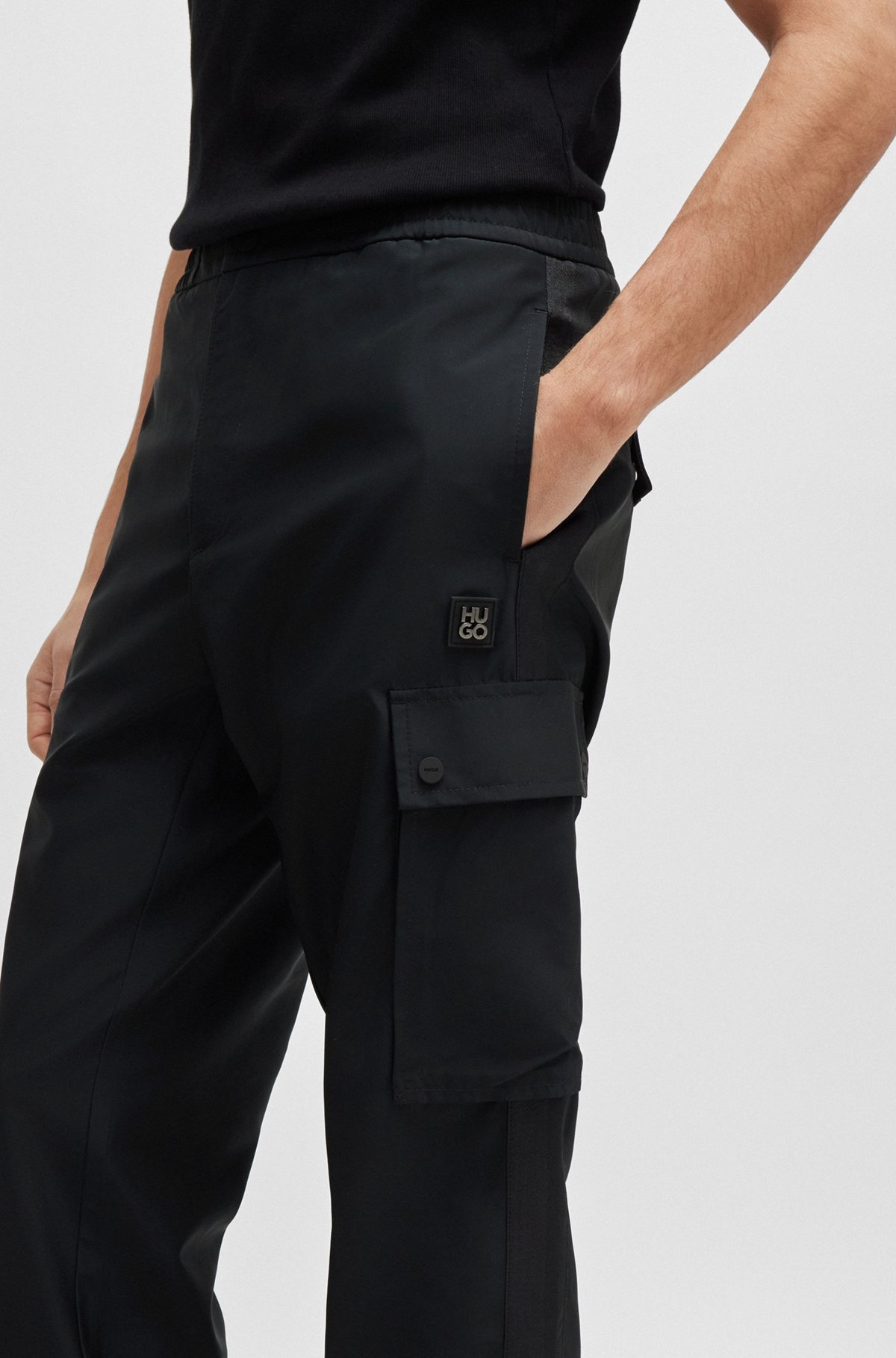 REGULAR-FIT TROUSERS IN WATER-REPELLENT MATERIAL - 5