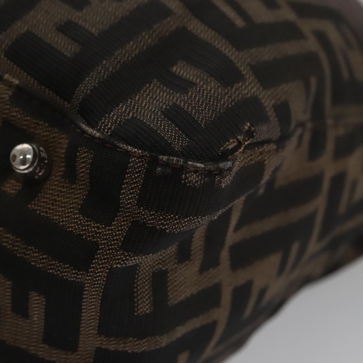 FENDI Zucca Canvas Tote Bag Brown Black - 12