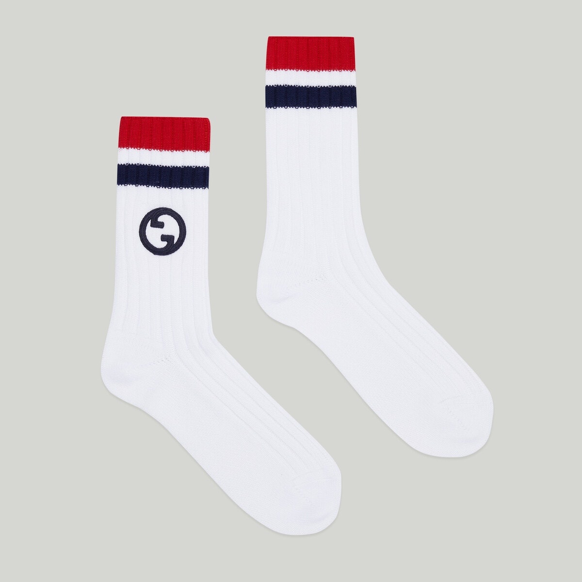 Round Interlocking G cotton socks - 2