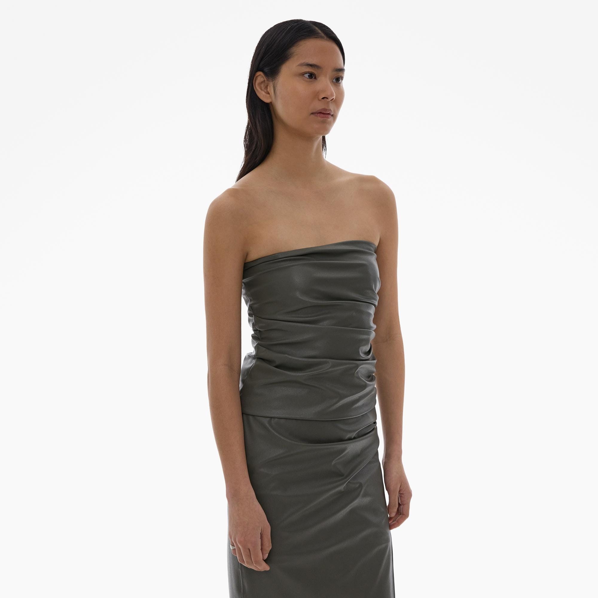 FAUX LEATHER TUBE TOP - 5