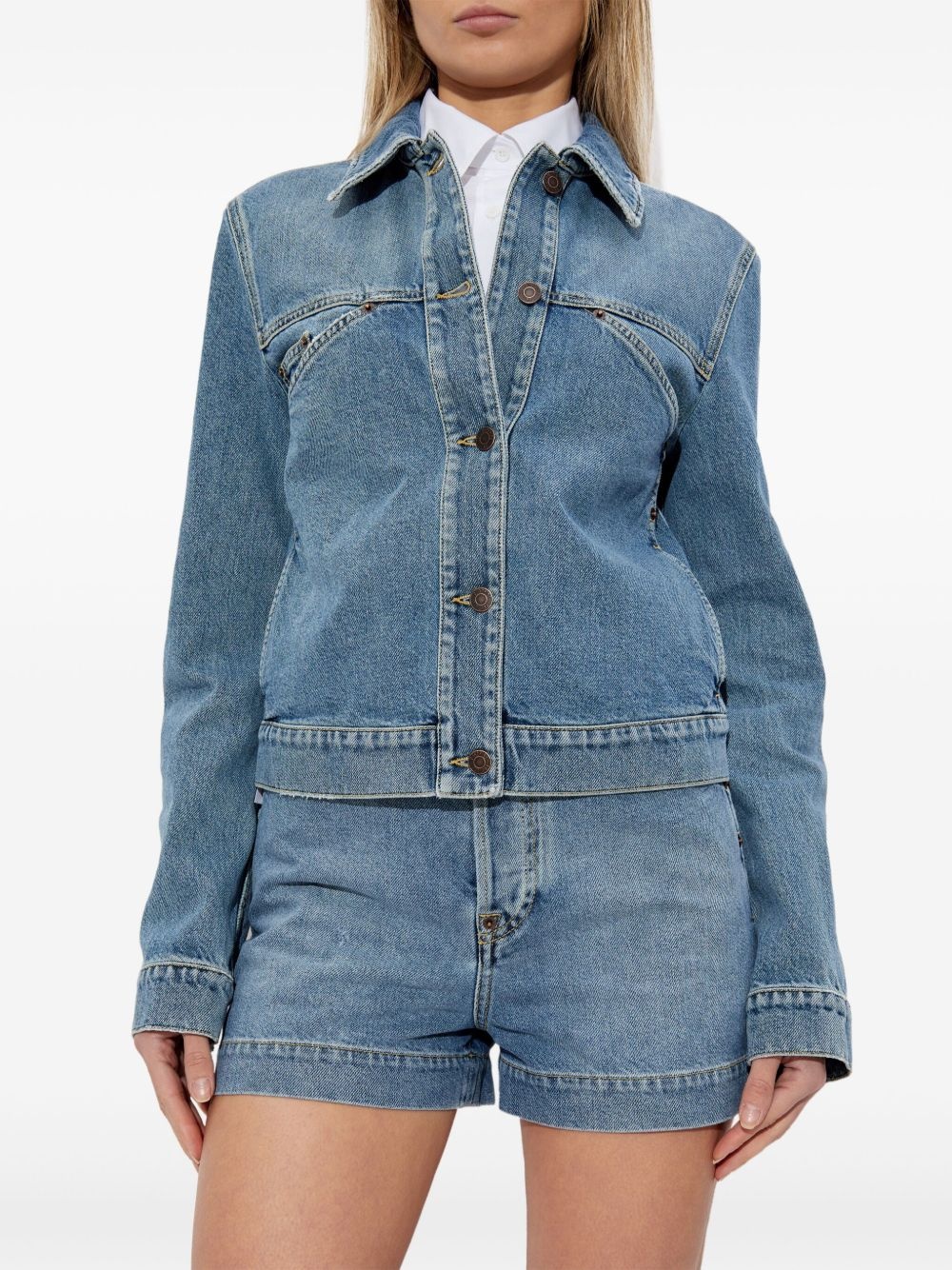 buttoned denim jacket - 3