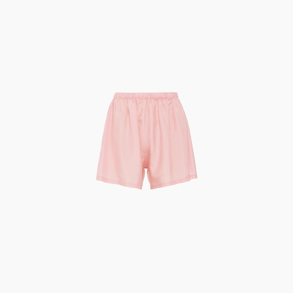 Washed silk shorts - 1
