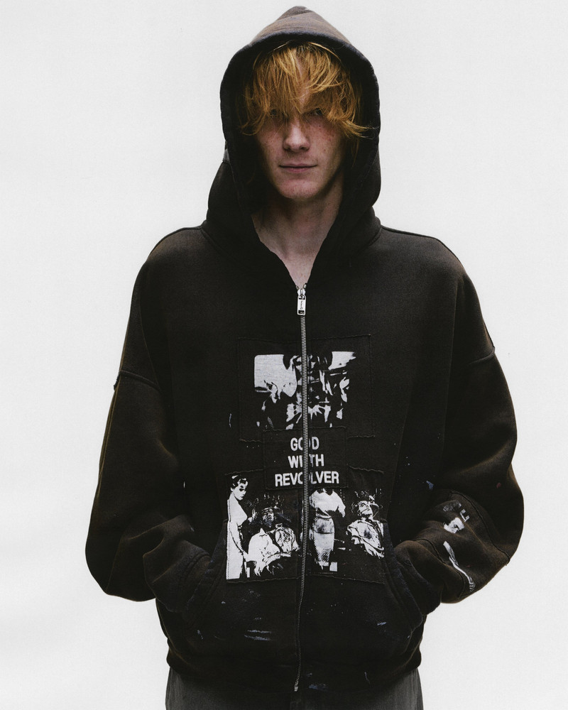GOD WITH REVOLVER ZIP HOODIE 3