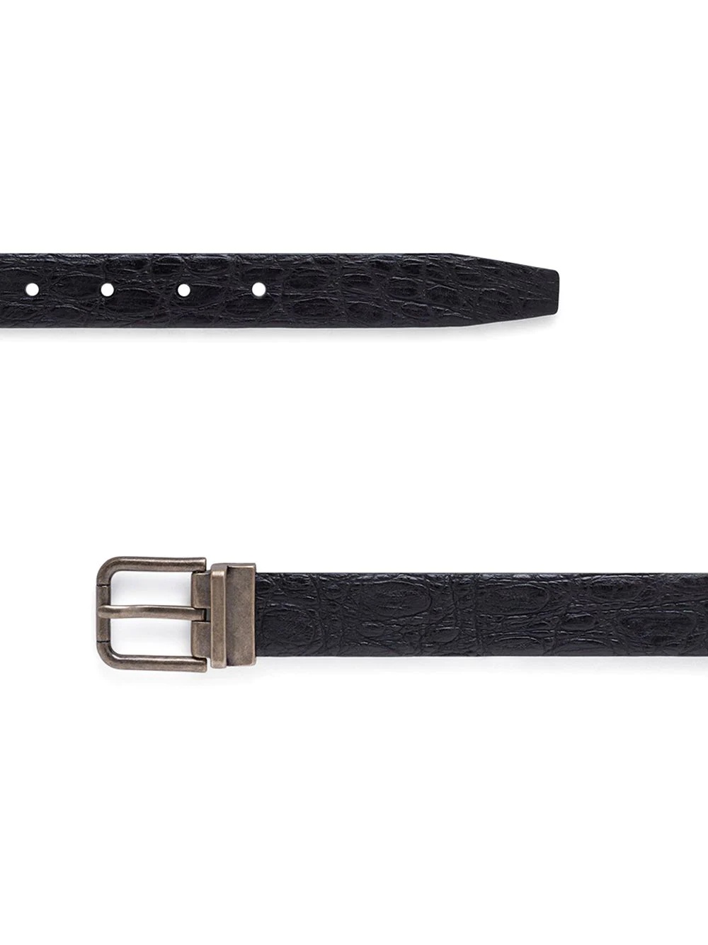 textured leather belt - 2