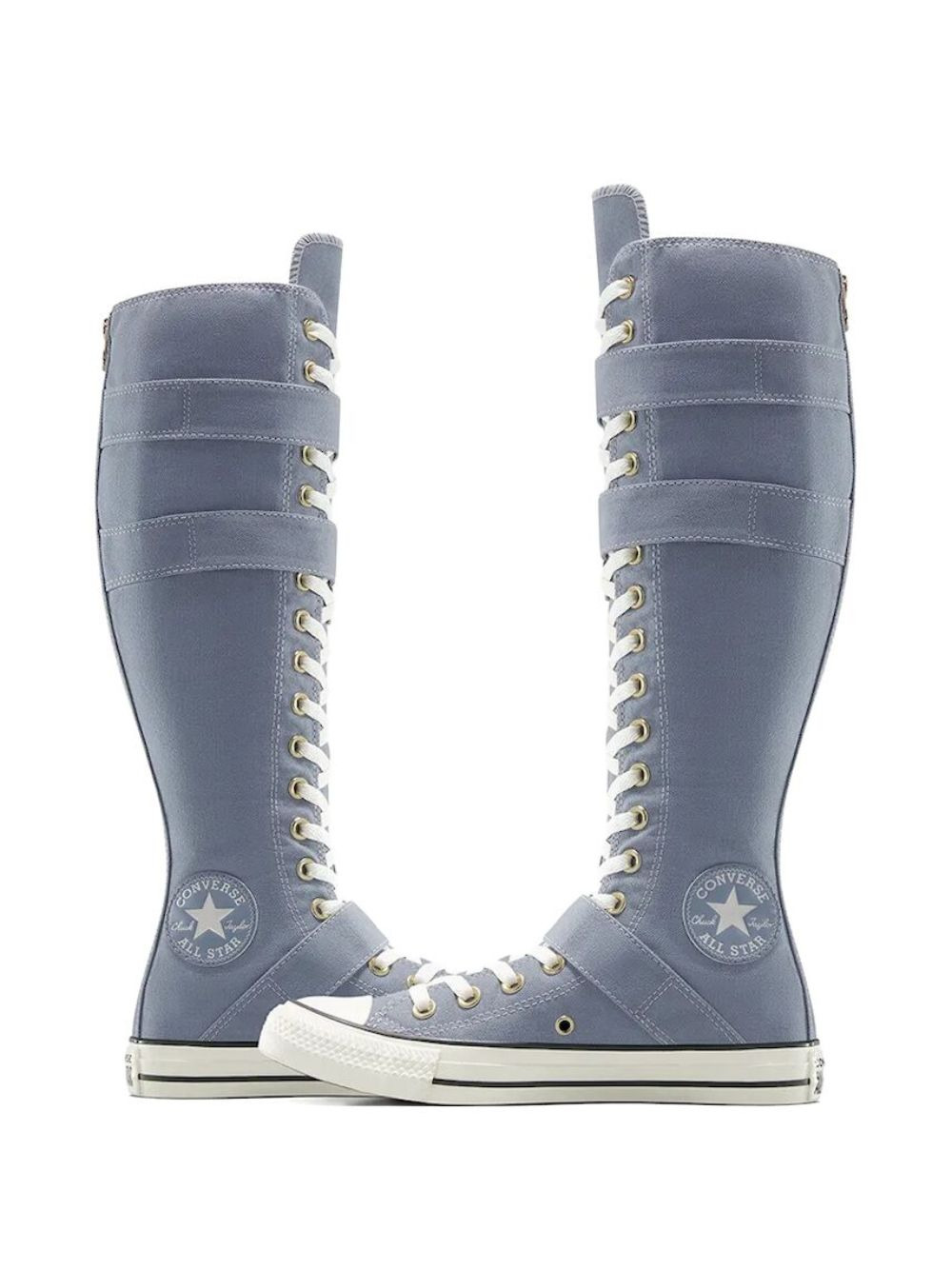 buckle-strap lace-up boots - 4