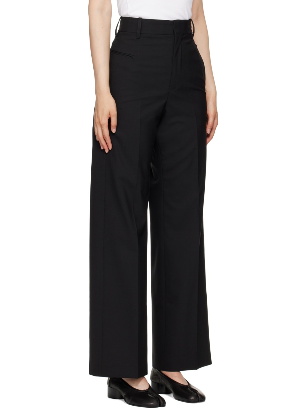 Black Stitch Trousers - 2