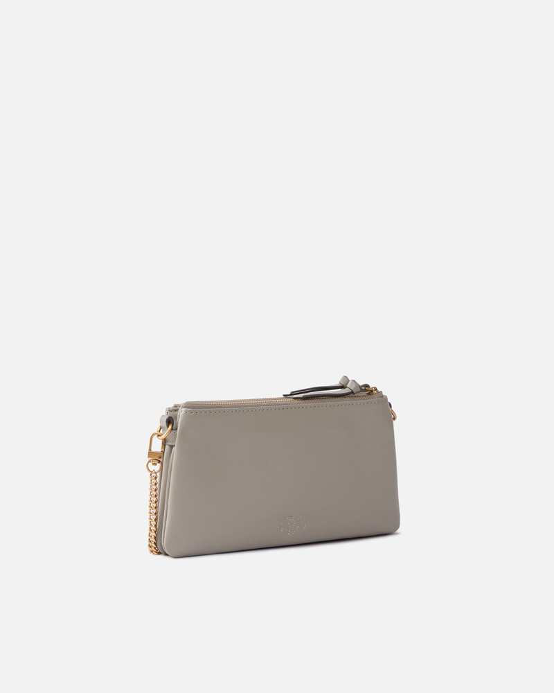 PINKO LEATHER MINI DOUBLE BAG WITH SHOULDER STRAP outlook