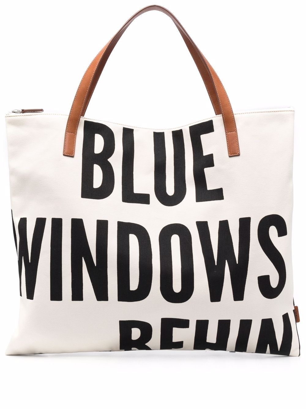 slogan-print tote bag - 1