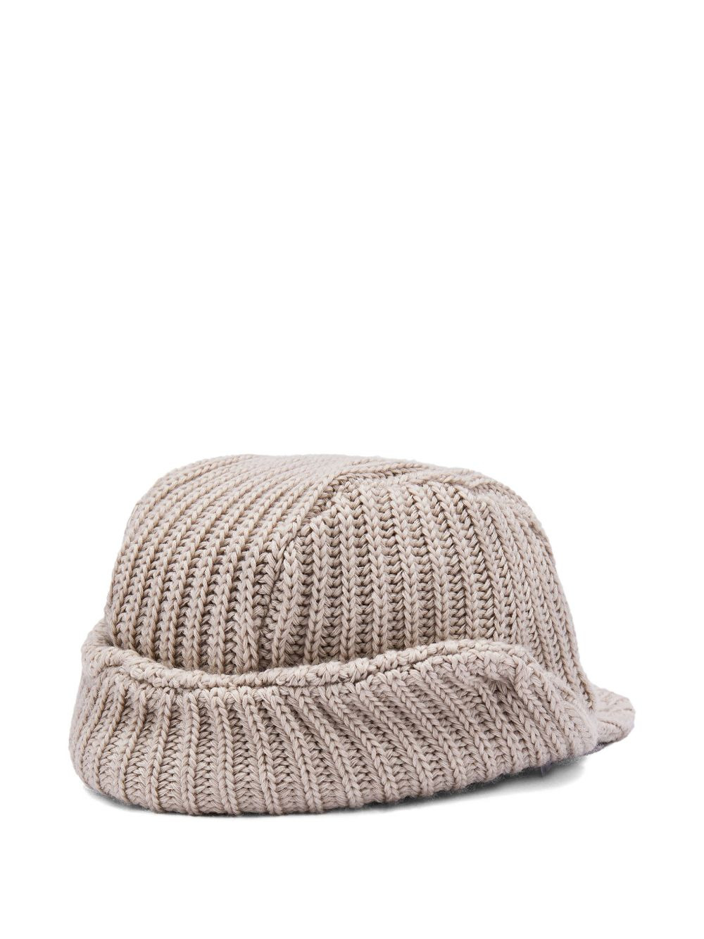 logo-embroidered ribbed hat - 2