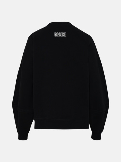 GANNI BLACK COTTON BLEND SWEATSHIRT outlook