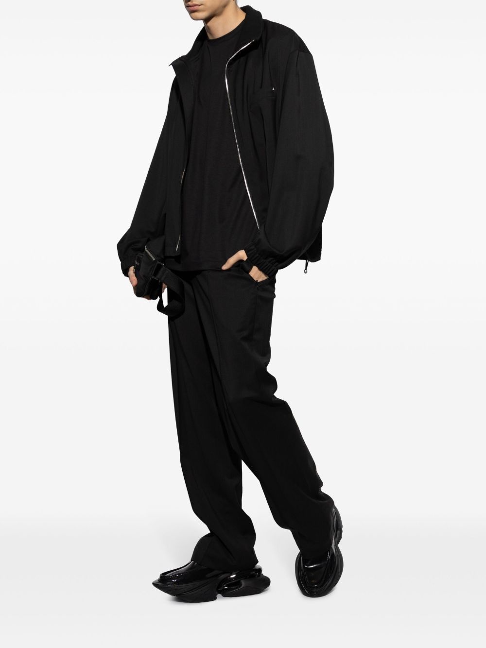 elasticated-hem jacket - 2