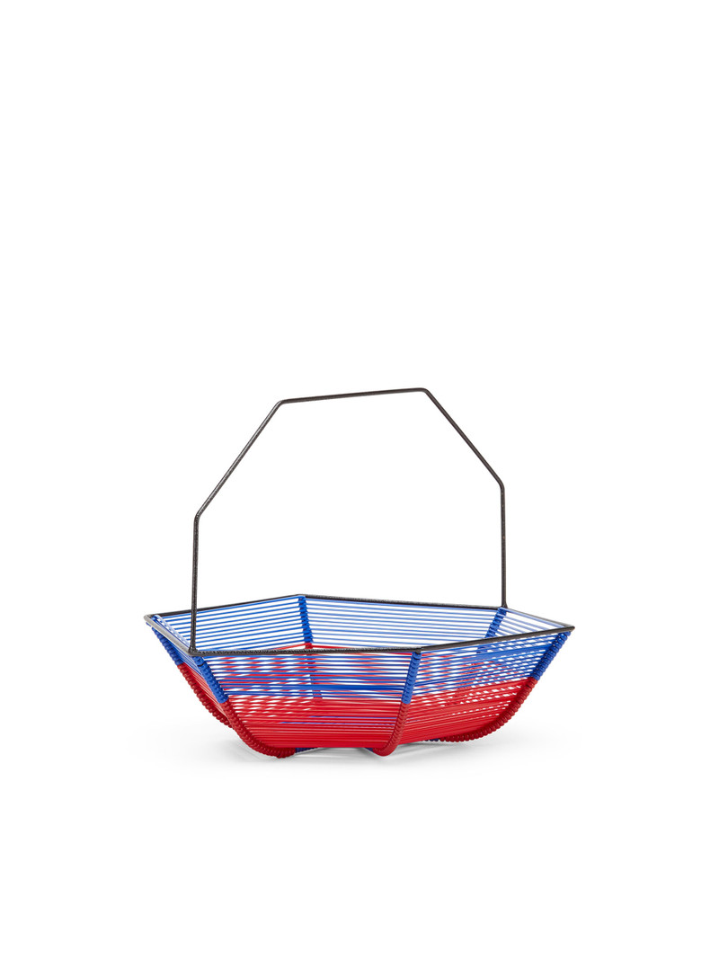 Marni MARNI MARKET HEXAGONAL BLUE AND RED FRUIT HOLDER outlook