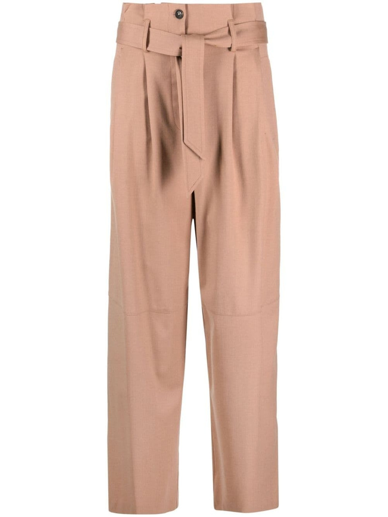 belted flannel trousers 1