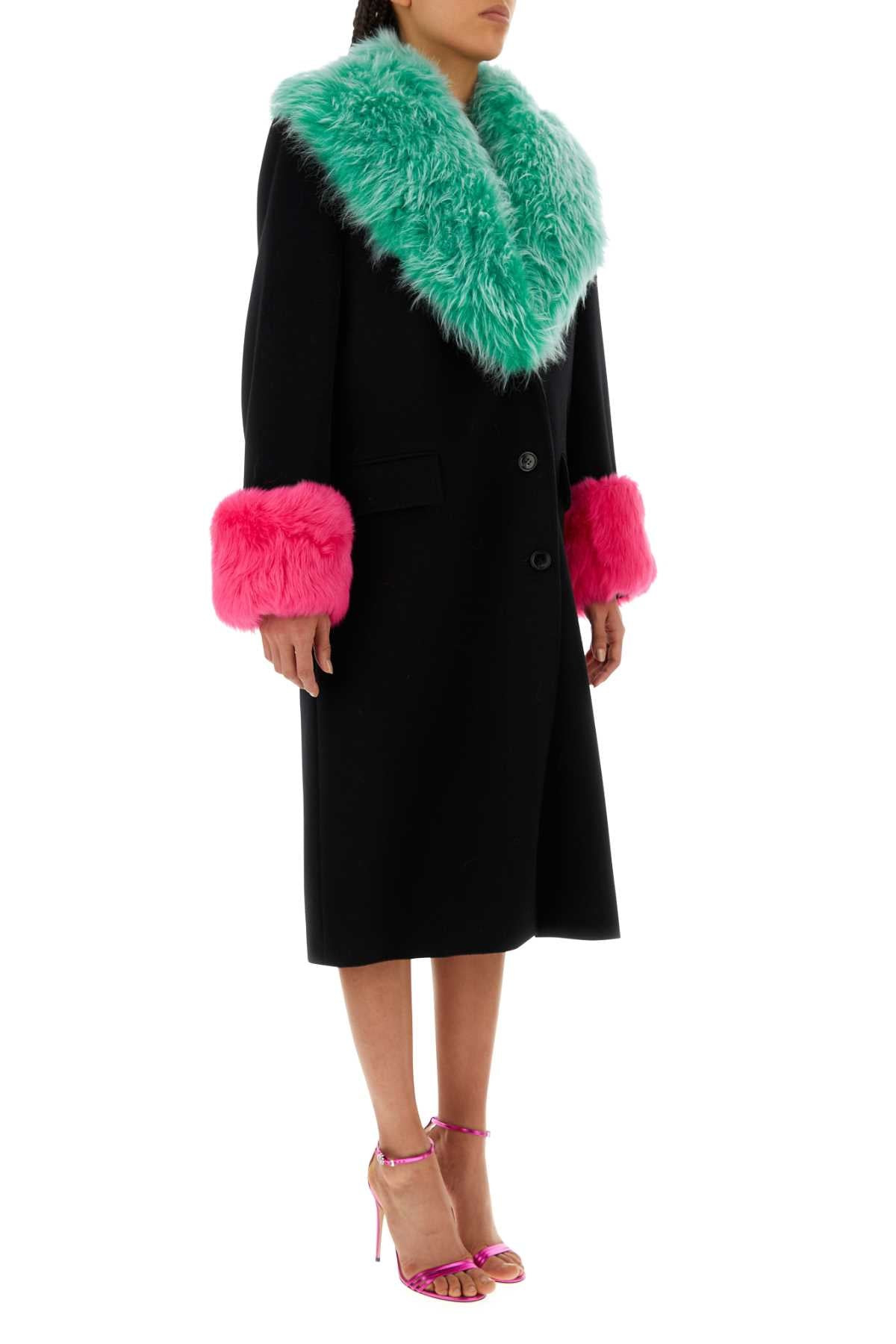 Gucci Women Black Wool Blend Coat - 3