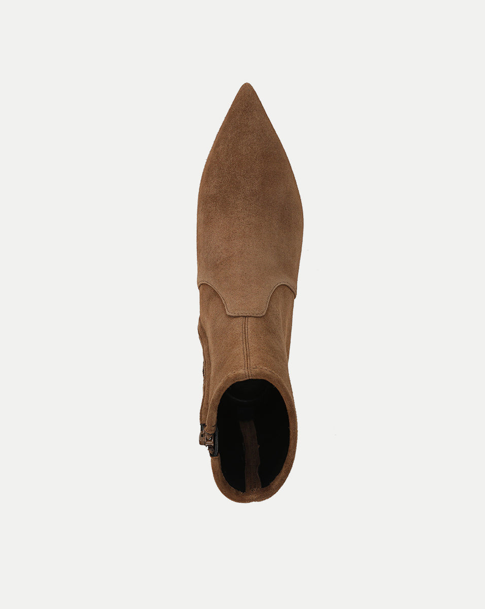 LISA STRETCH KITTEN-HEEL BOOTIE - 3