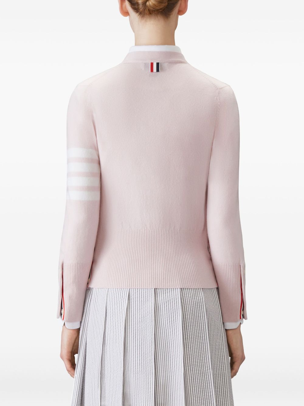 four-bar cashmere cardigan - 4