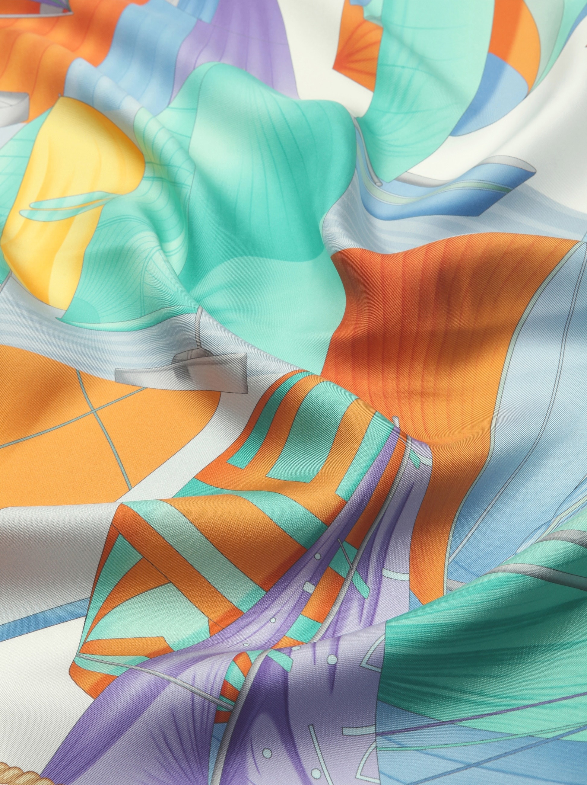 Sailing print silk foulard - 4