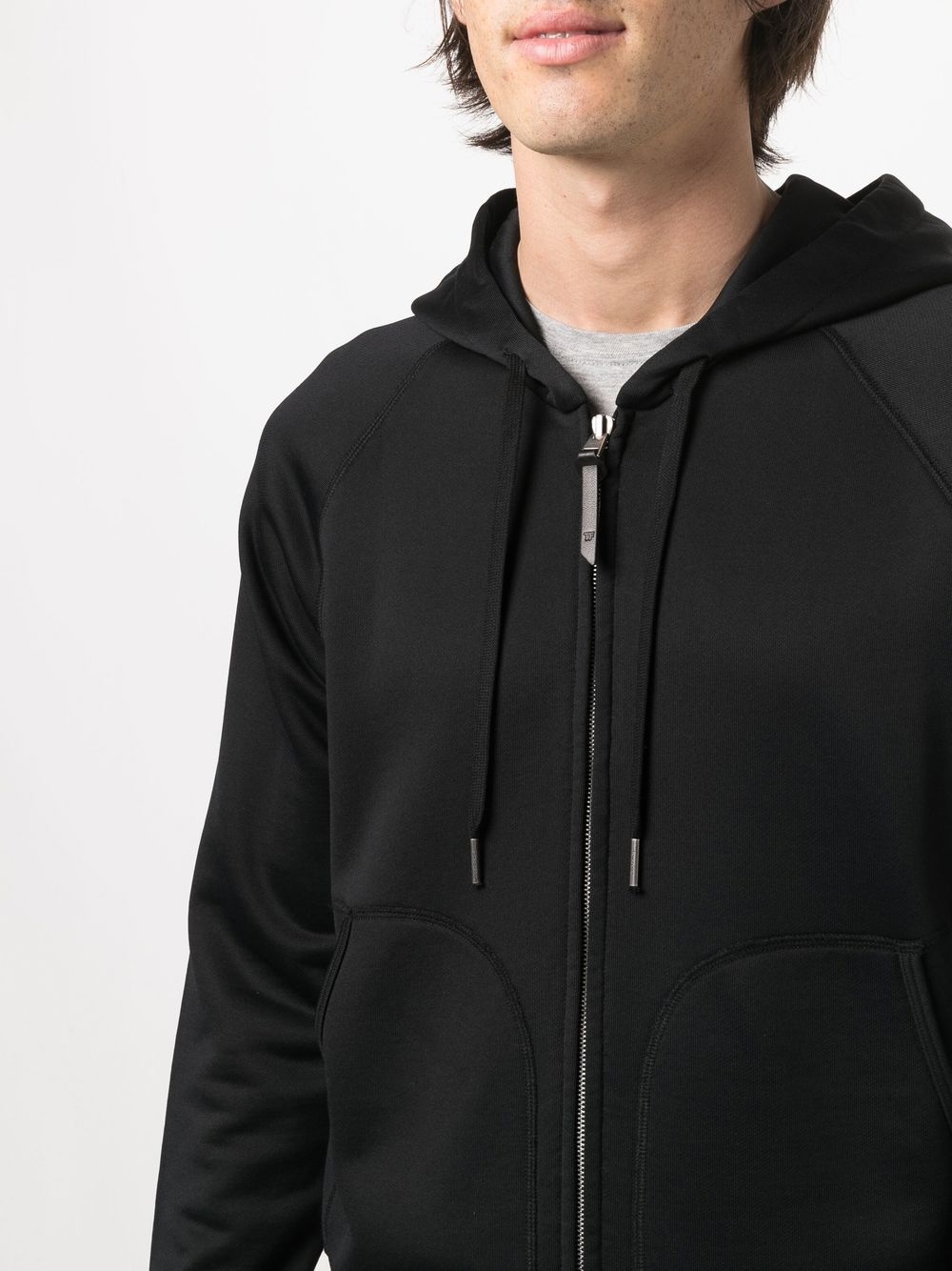 front zip fastening hoodie - 5