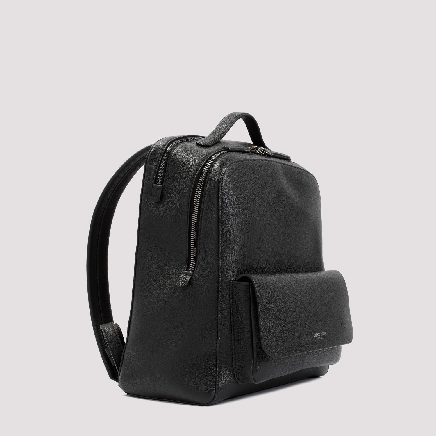 Giorgio Armani Grained Calf Leather Backpack Men - 3