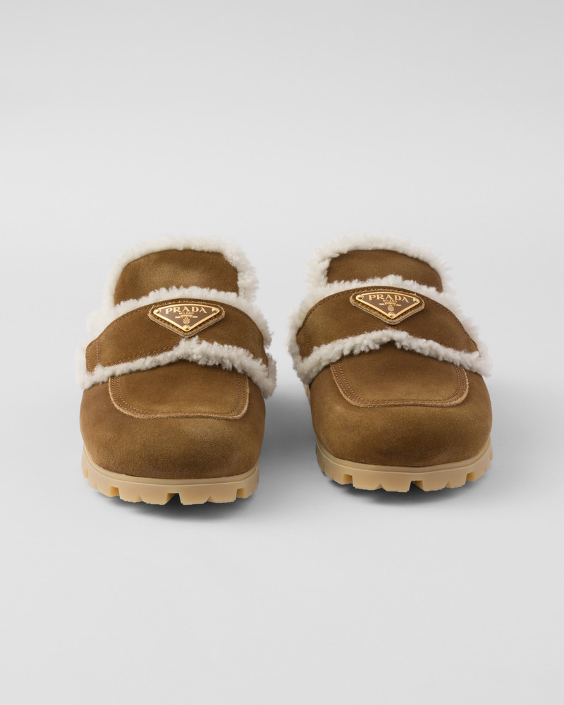 Suede and shearling slippers 6