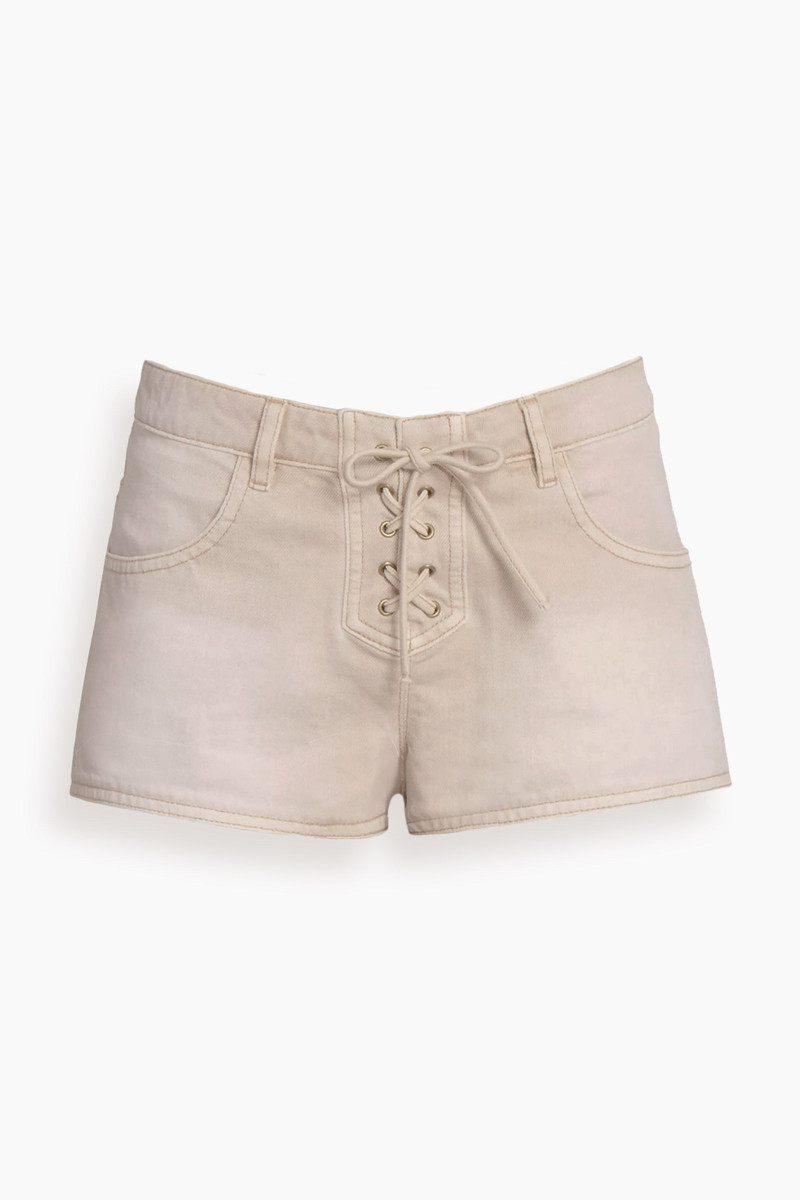 Delma Denim Short in Ecru - 1